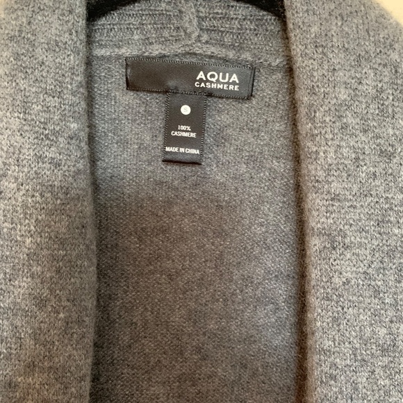 Aqua Cashmere Gray Cardigan Sweater sz S - Picture 3 of 4